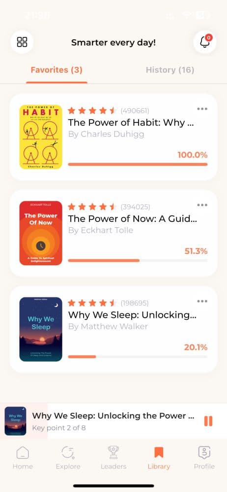Progress Tracking Screenshot